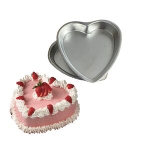 Set of 2 Heart-Shaped Cake Pans – 8" x 8" Aluminum Baking Pans